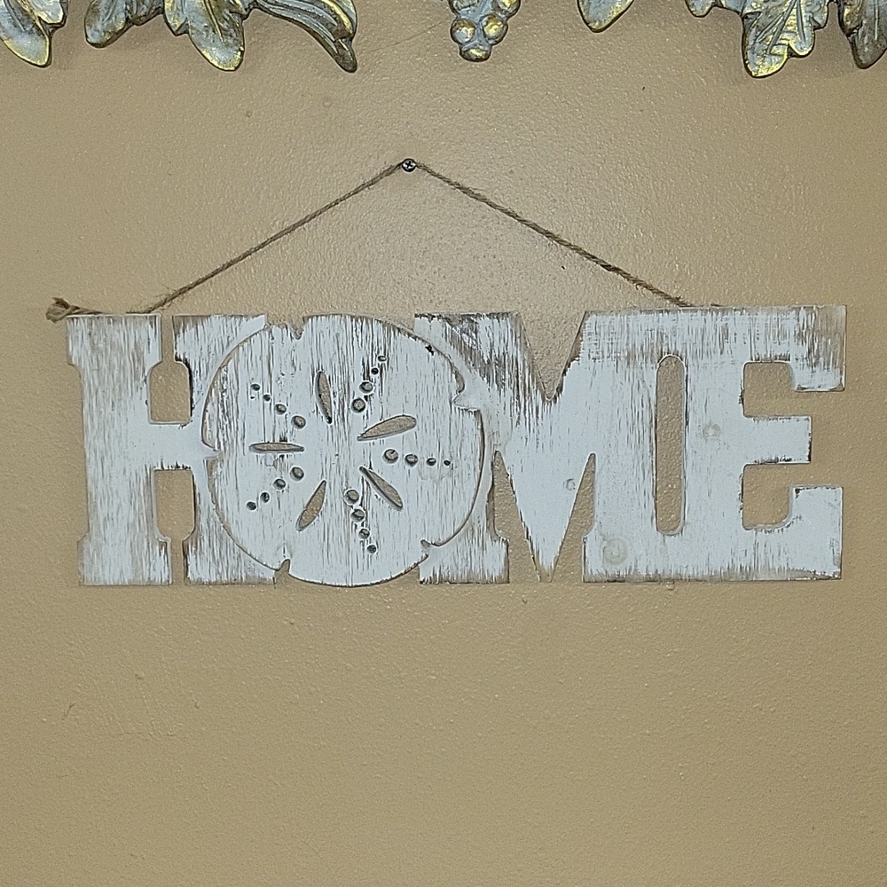 Distressed Sanddollar Home Sign